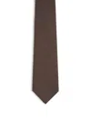 Zegna Linen Tie In Brown