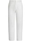 Zegna Elasticated-waist Linen Trousers In White