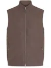 Zegna Linen Vest In Gray