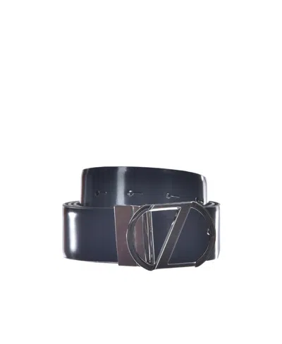 Zegna Logo Belt In Black