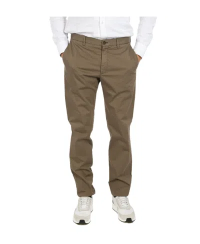 Zegna Logo Casual Pants In Brown