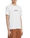 Zegna Tailored Jersey T-shirt With Minimalist Design And Logo In White