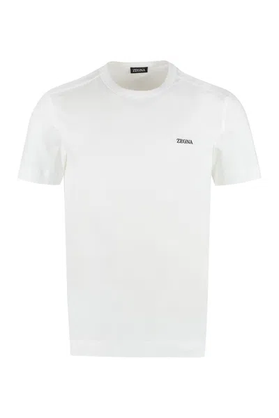 Zegna Logo Cotton T-shirt In White