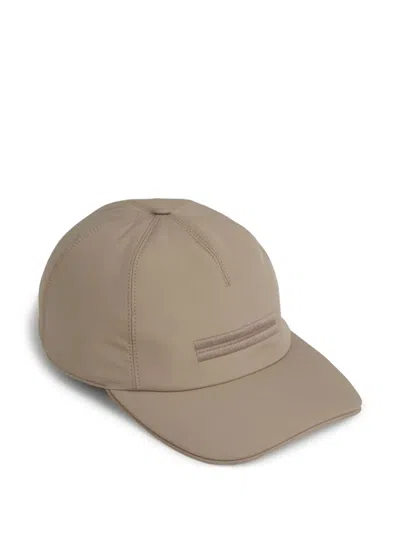 Zegna Logo-detail Padded Cap In Neutrals