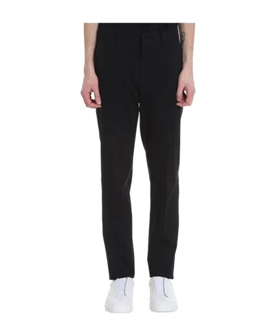 Zegna Logo Details Casual Pants In Black