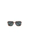 Zegna Logo Details Sunglasses In Brown