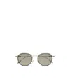 Zegna Round-frame Metal Sunglasses In Gray