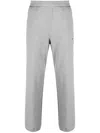 Zegna Logo-embossed Cotton Track Pants In Grey