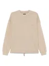 Zegna Logo-embroidered Sweatshirt In Neutrals