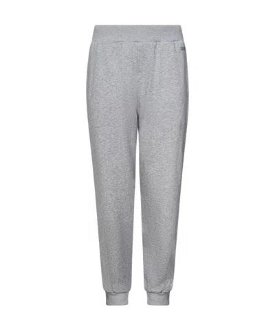 Zegna Logo-embroidered Track Pants In Gray