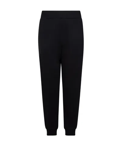 Zegna Logo-embroidered Track Pants In Black