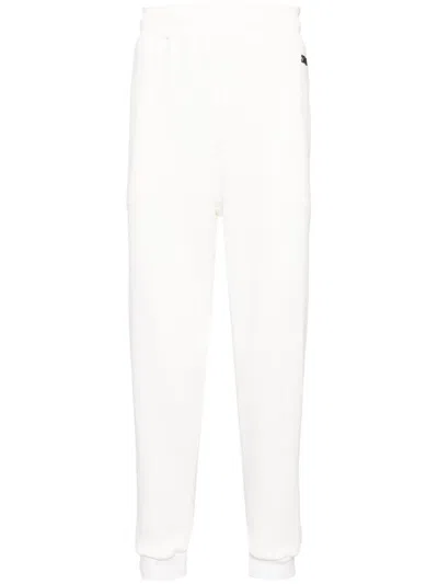Zegna Logo-embroidered Track Pants In White