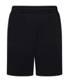 Zegna Logo Embroidered Shorts In Black