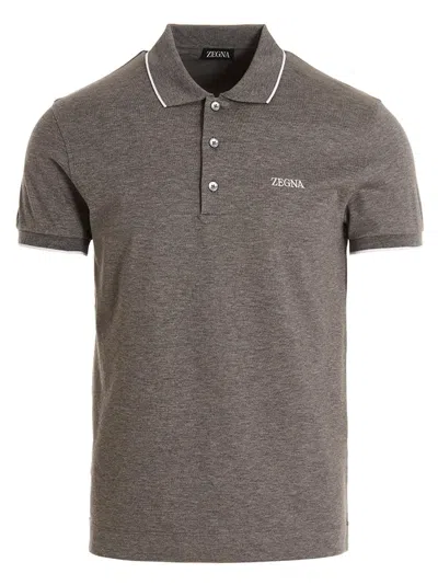ZEGNA LOGO EMBROIDERY POLO SHIRT