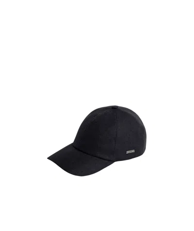 ZEGNA ZEGNA OASI LINO BASEBALL CAP