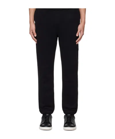 Zegna Logo-lettering Cotton Track Pants In Black