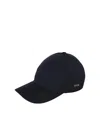 Zegna Casquette En Oasi Cashmere Bleu Foncé In Blue Navy