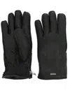 Zegna Logo-lettering Leather Gloves