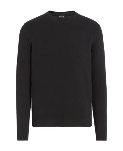 ZEGNA LOGO LONG-SLEEVED SWEATER