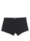 Zegna Navy Patch Boxer Briefs In Blue