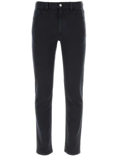 Zegna Logo-patch Jeans In Black