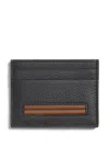 Zegna Logo-patch Leather Cardholder In 黑色