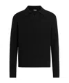 Zegna Oasi Cashmere Polo Shirt In Black