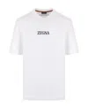 Zegna Tailored Jersey T-shirt With Minimalist Design And Logo In White