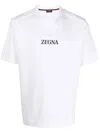 Zegna Tailored Jersey T-shirt With Minimalist Design And Logo In N01 - White
