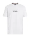 Zegna Tailored Jersey T-shirt With Minimalist Design And Logo In White