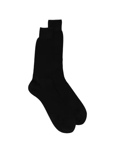 Zegna Logo-print Socks In Black
