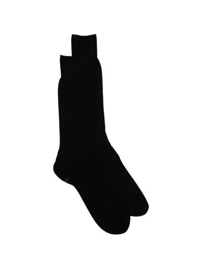 Zegna Logo-print Socks In Black