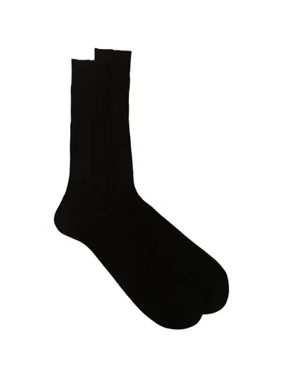 Zegna Logo-print Socks In Black