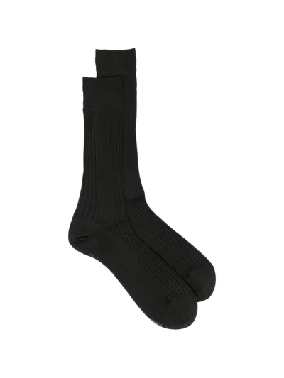 Zegna Logo-print Socks In Black