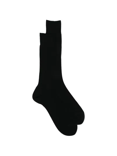 Zegna Black Cotton Socks