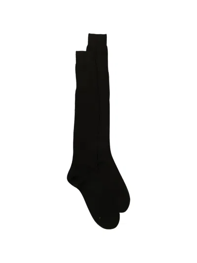 Zegna Logo-print Socks In Brown