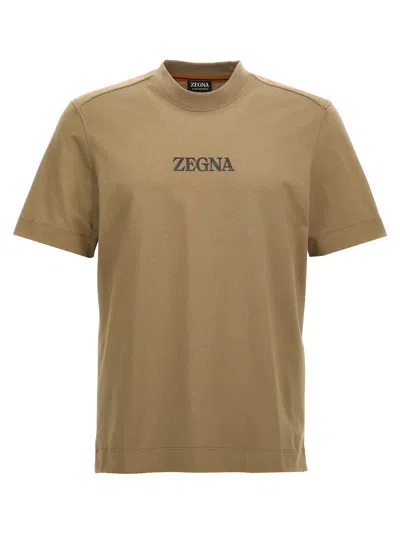 ZEGNA ZEGNA LOGO PRINT T SHIRT