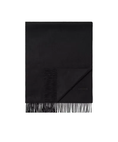 Zegna Logo Scarf In Black