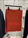 Zegna Logo Scarf In Red