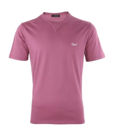 Zegna Logo Short Sleeved T-shirt In Pink
