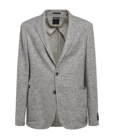 ZEGNA LOGO SUIT JACKET