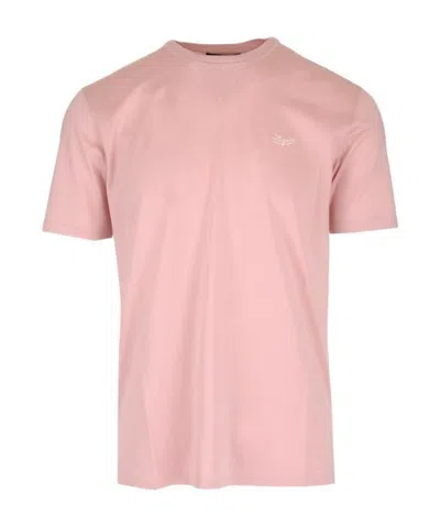 Zegna Logo T-shirt In Pink