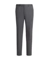 Zegna Logo Trousers In Black