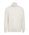 Zegna Logo Turtleneck Sweater In White