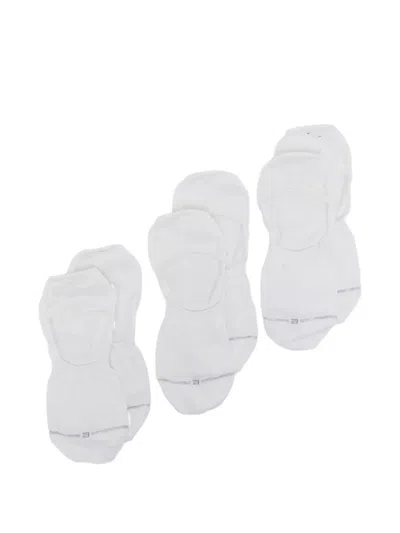 Zegna Logo-detail No-show Socks In White