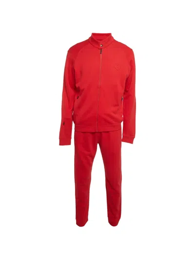 Pre-owned Zegna Logo-embossed Tracksuit In Red