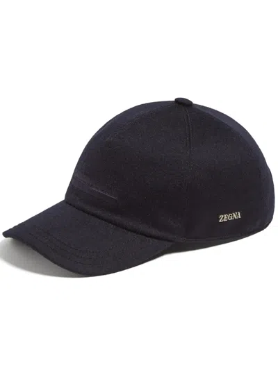 Zegna Logo-plaque Baseball Cap In White