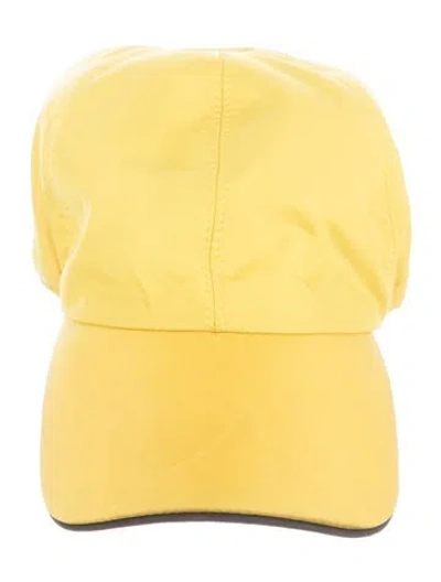 Pre-owned Zegna Logo-plaque Baseball Cap In Yellow
