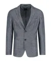 Zegna Jacket Tailored Buttoned Cuffs In Gray
