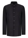 Zegna Long-sleeve Button-up Shirt In Black
